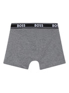 Set di cinque boxer Boss Kids multicolore con stampa logo sull'elastico J52664 09B BOSS KIDS 