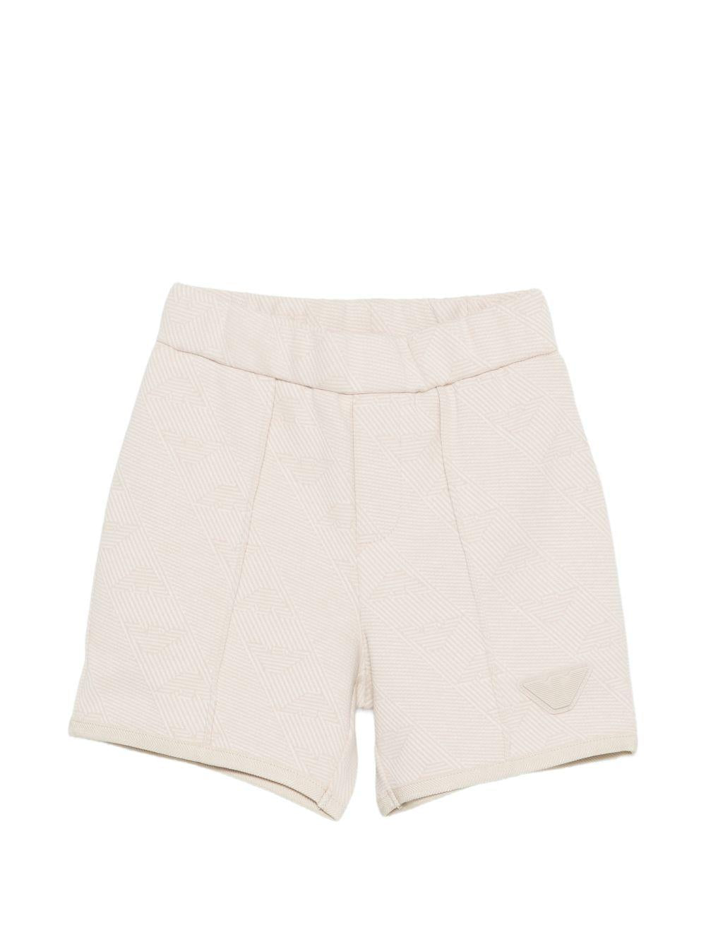 Tuta per neonato Emporio Armani Kids beige con dettaglio logo EB001622 AF13715 M1399 EMPORIO ARMANI KIDS 