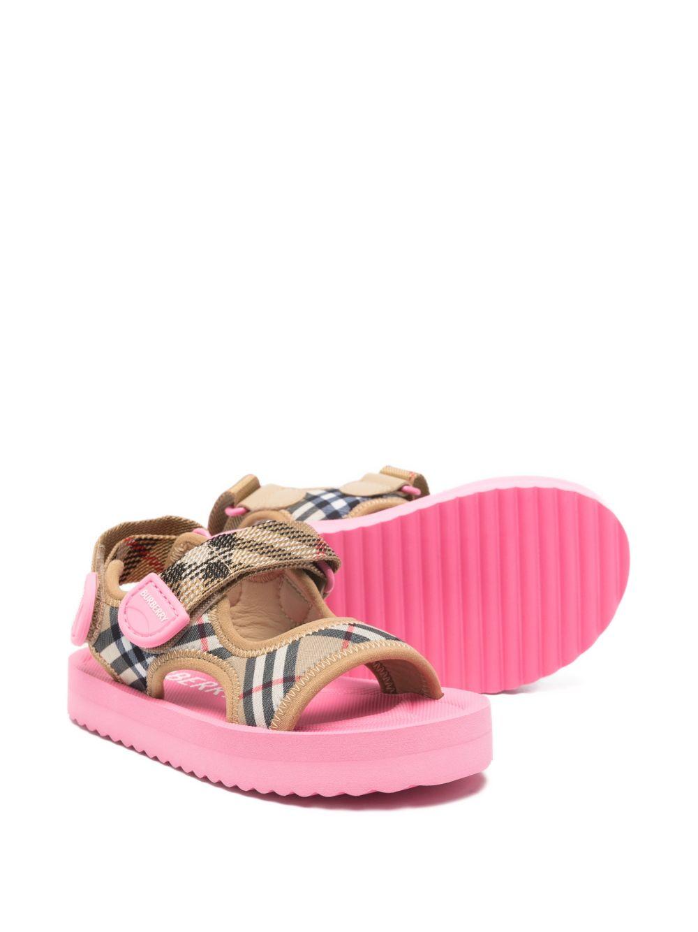 Sandali per bambina Burberry Kids beige con motivo Vintage Check 8118438 A4507 BURBERRY KIDS 