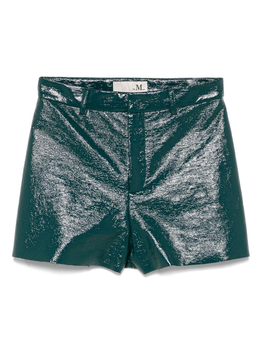 Shorts per donna THE M Nunkas verde con orlo a taglio vivo NUNKAS OTTANIO THE M 