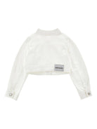 Giacca per bambina Monnalisa bianca con applicazioni cristalli 79G105NP 7015 0001 MONNALISA KIDS 
