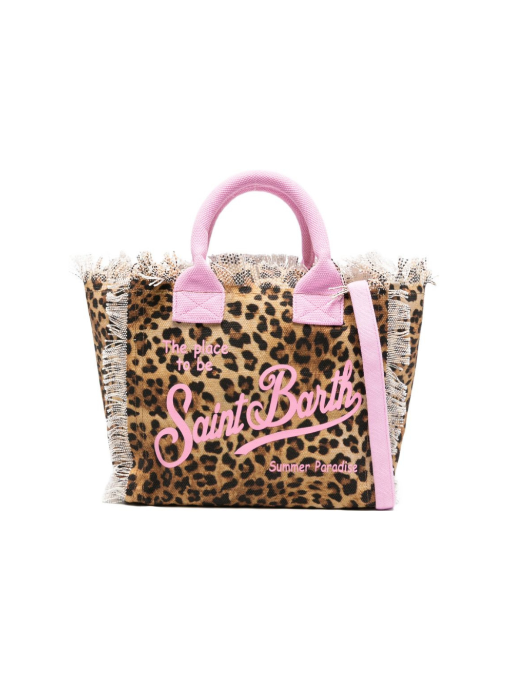 Borsa tote Colette MC2 Saint Barth animalier con manici rosa COL0001 02591L MC2 ST. BARTH KIDS 