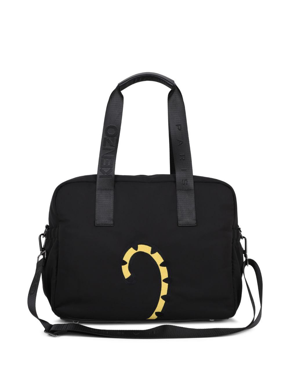 Borsa fasciatoio per neonati Kenzo Kids nera con ricamo K61828 095 KENZO KIDS 