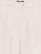 Pantaloni per bambino Balmain Kids beige con pieghe anteriori BY6R20 G0197 107 BALMAIN KIDS 