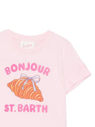 T-shirt per bambina MC2 Saint Barth Kids rosa con stampa grafica ELLY001 03803L MC2 ST. BARTH KIDS 