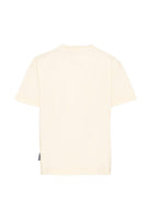 T-shirt per bambina Palm Angels Kids bianco con logo fucsia sul davanti PGAA002S26JER005 002 PALM ANGELS KIDS 