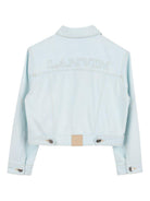 Giubbino per bambina Lanvin Enfant denim con colletto a punta N30354 Z27 LANVIN KIDS 