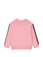 Felpa per bambini Lanvin Enfant rosa con ricamo logo sul davanti N30401 48N LANVIN KIDS 