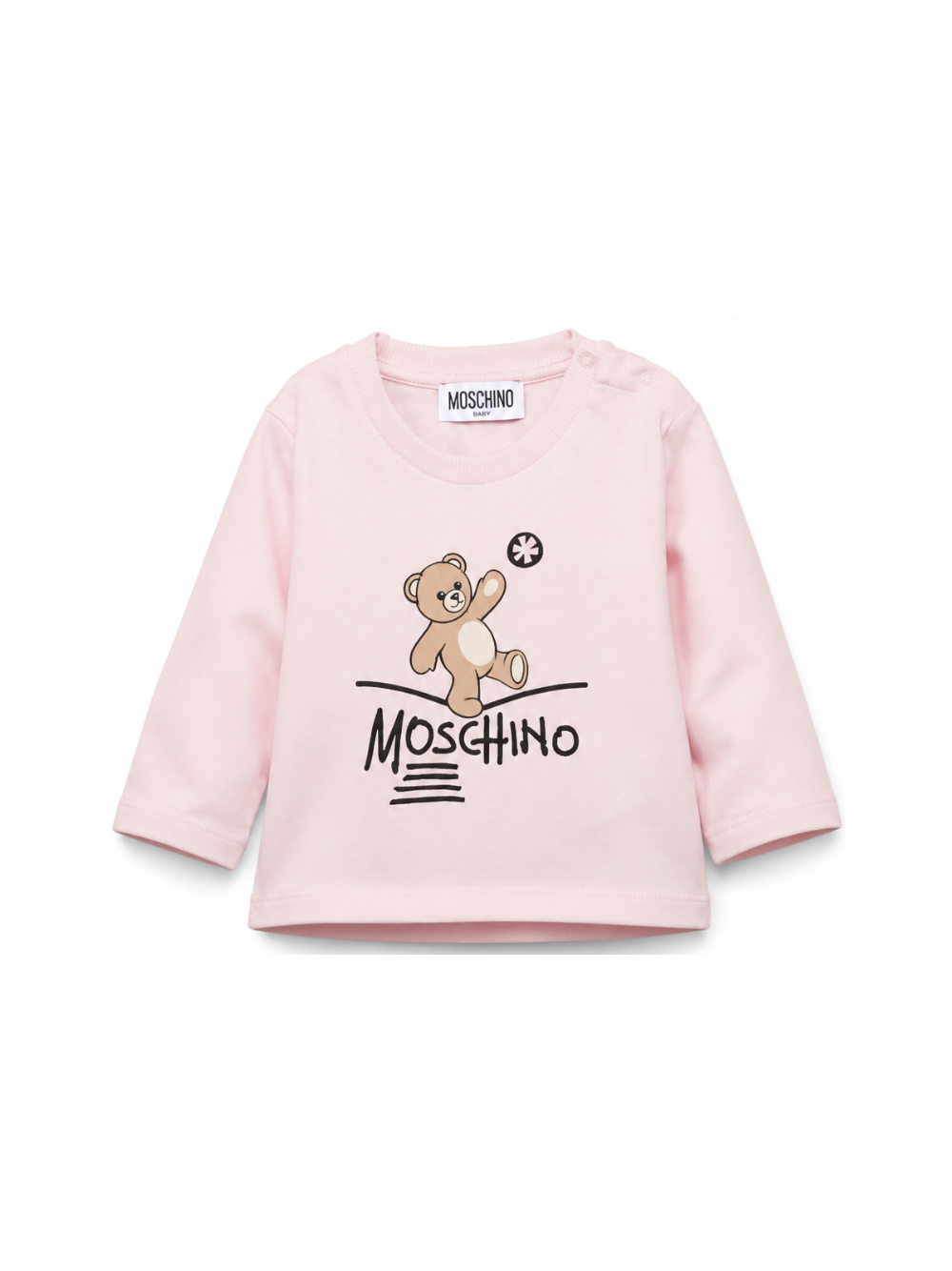 T-shirt per neonata Moschino Kids rosa con motivo Teddy Bear MOO014LAA20 50209 MOSCHINO KIDS 