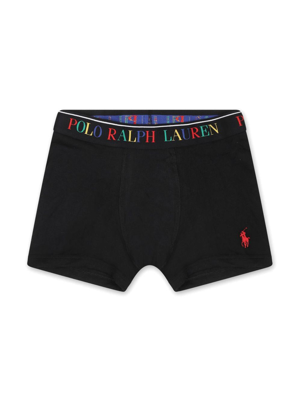 Set tre boxer per bambino Polo Ralph Lauren Kids multicolore con caratteristico ricamo Polo Pony 9P5015 K0O Ralph Lauren kids 