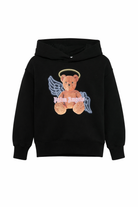 Felpa per bambina Palm Angels Kids nero con stampa sul davanti PGBB015S26FLE001 110 PALM ANGELS KIDS 