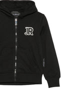 Felpa per bambino John Richmond Junior nera con zip RBA26001FE BLACK JOHN RICHMOND KIDS 