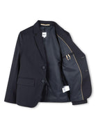 Blazer Ceremony per bambino BOSS Kidswear blu con polsini con bottone J52070 862 BOSS KIDS 