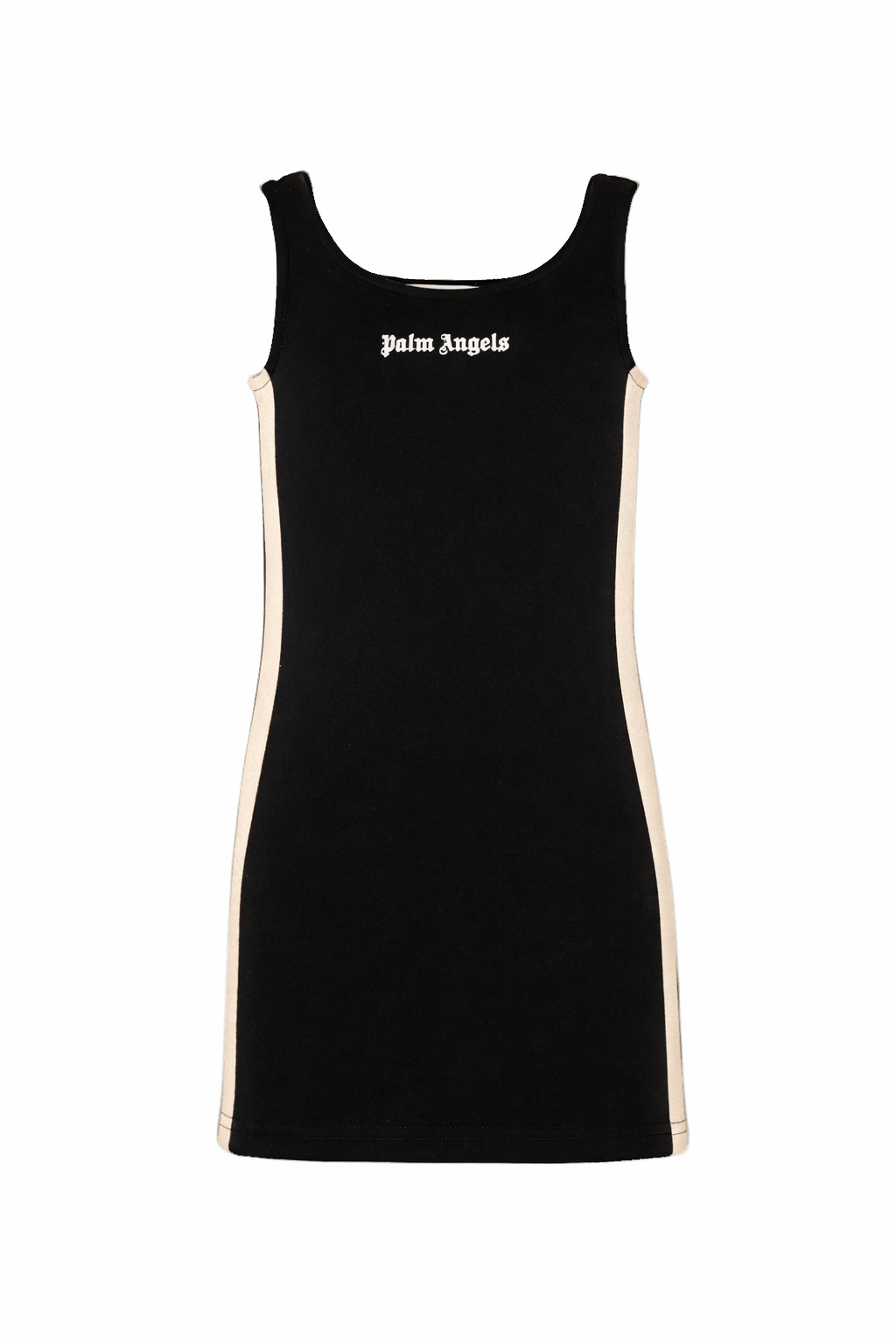 Abito per bambina Palm Angels Kids nero con logo sul davanti PGCM009S26FLE001 110 PALM ANGELS KIDS 