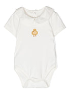 Tutina per neonati Donsje bianca con motivo Duck ricamato 3032103 00002 DONSJE KIDS 