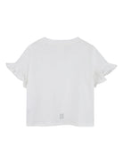 T-shirt per neonata Givenchy Kids bianco con maniche increspate H30903 117 GIVENCHY KIDS 