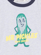T-shirt per neonato Bobo Choses grigia con stampa Mr. Pickles B126AB017 041 BOBO CHOSES KIDS 