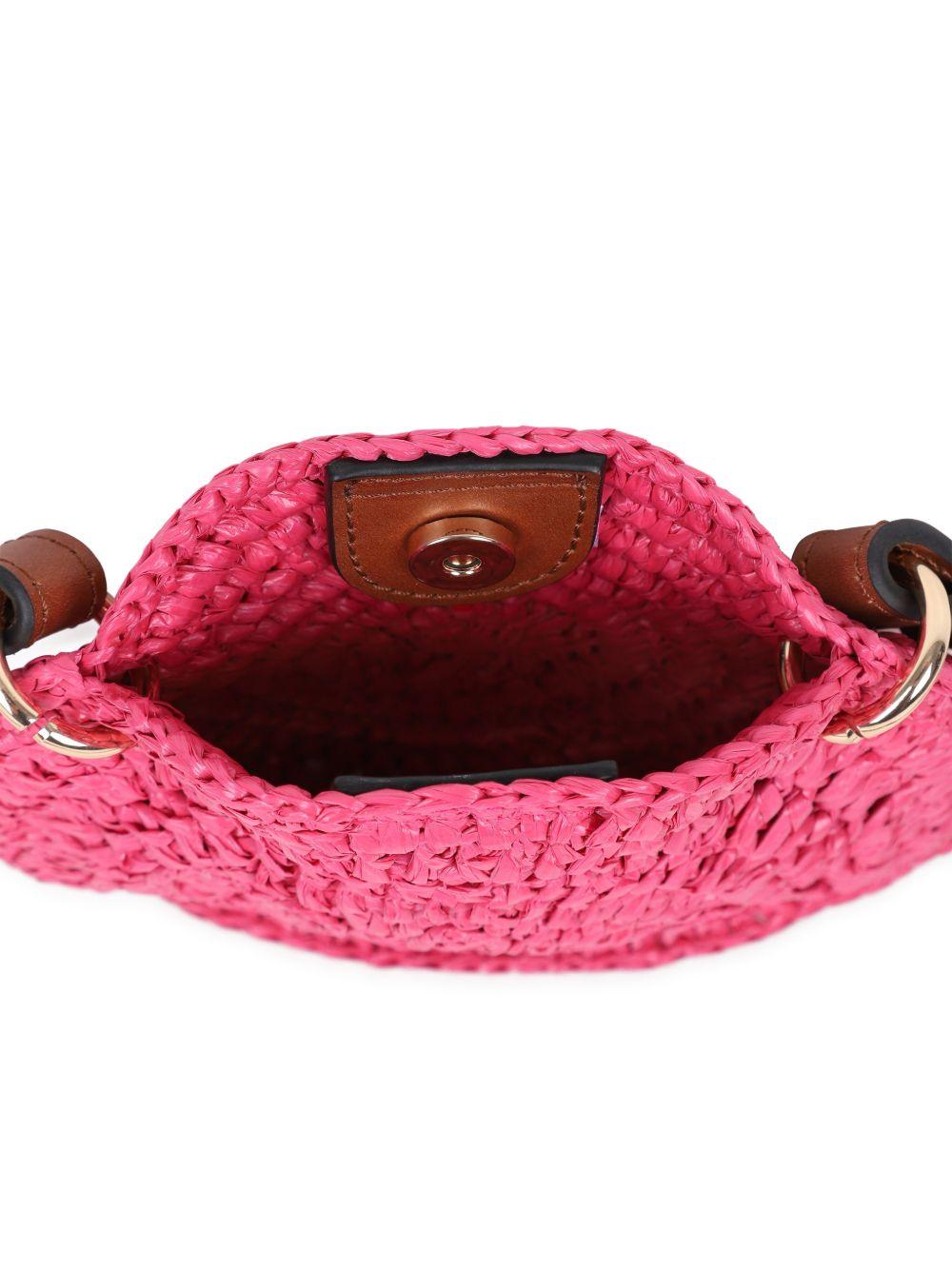 Borsa a tracolla per bambina Chloé Kids rosa con trama intrecciata C20875 46S CHLOE' KIDS 