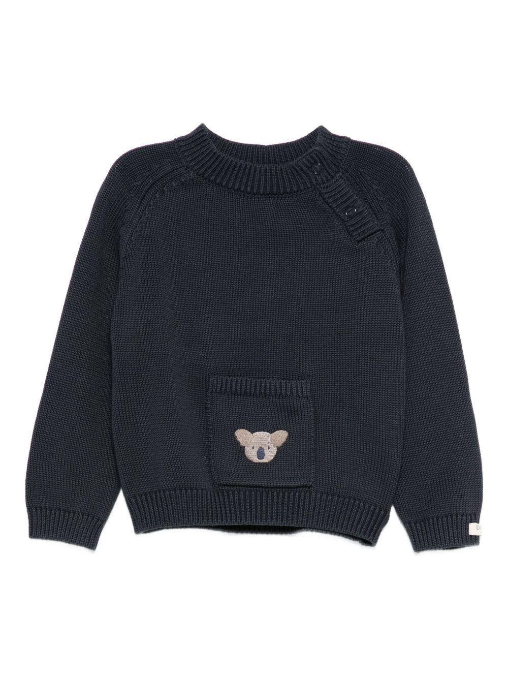 Maglione per neonato Donsje blu con ricamo koala 3037803 00027 DONSJE 