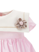 Abito per neonata Monnalisa rosa con applicazioni fiore 31G909 7116 9001 MONNALISA 