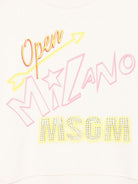 Felpa per bambina MSGM Kids bianco con logo sul davanti F5MSJGSW268 013 MSGM KIDS 