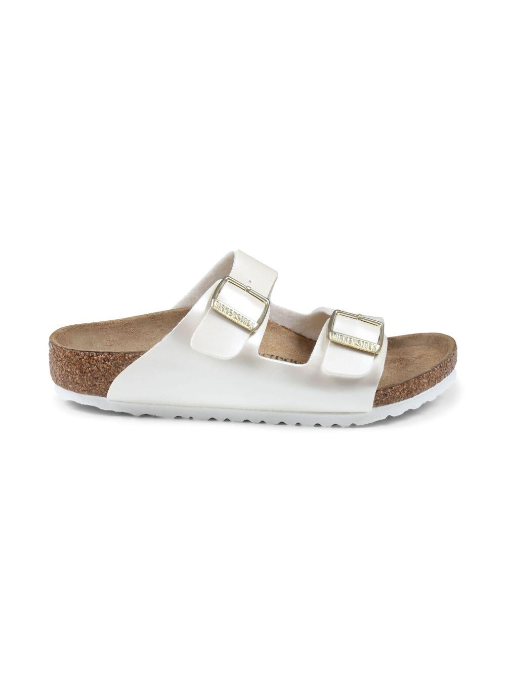 Ciabatte per bambina Birkenstock Kids Arizona bianche con doppia chiusura con fibbia 1029456 PEARL BIRKENSTOCK KIDS 