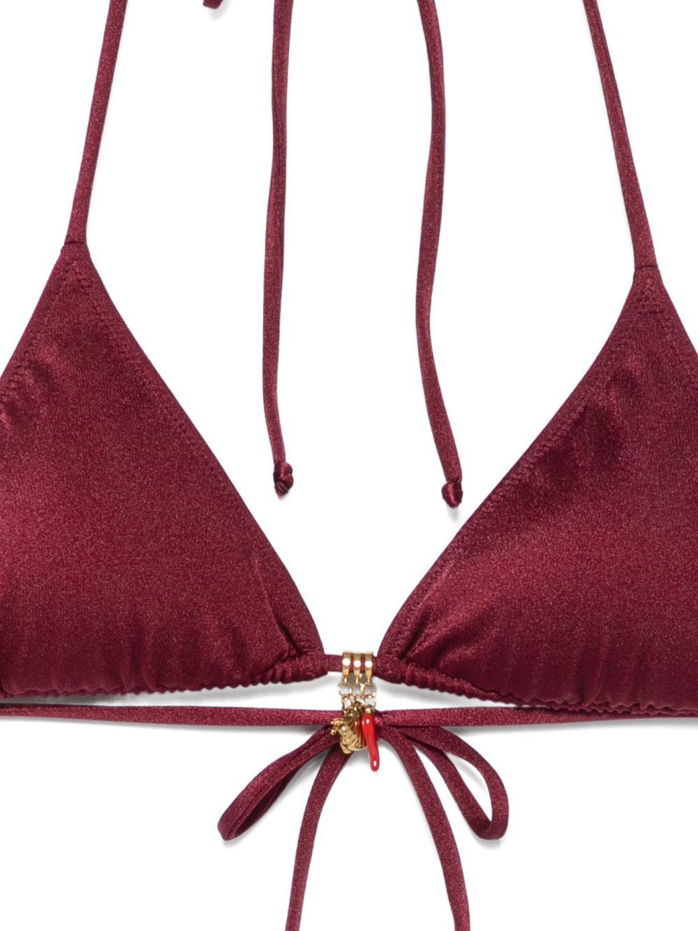 Bikini da donna MC2 Saint Barth bordeaux con dettaglio ciondoli VIR0001 08583L MC2 ST. BARTH 