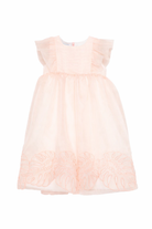 Abito per bambina Mi Mi Sol rosa con ruches e ricami MFAB771LUTS1117 SAL MIMISOL KIDS 