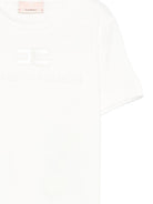 T-shirt per neonata Elisabetta Franchi La Mia Bambina bianco con logo ricamato EGTS0980JE006 0000 ElISABETTA FRANCHI 