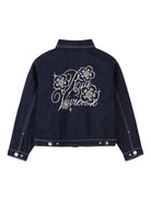 Giacca per bambina Kenzo Kids in denim con logo ricamato K61304 Z35 KENZO KIDS 