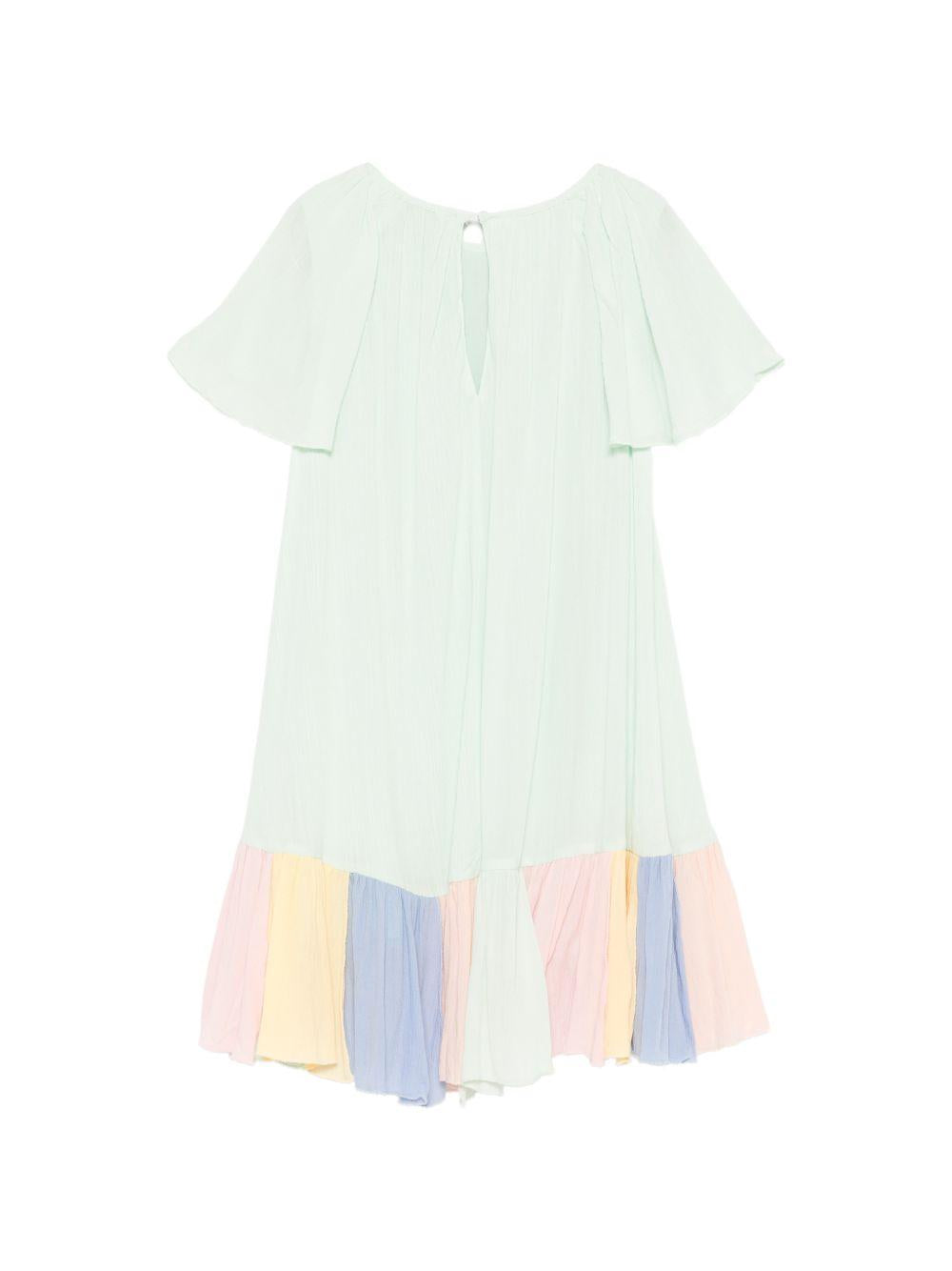 Abito per bambina Stella McCartney Kids verde con volant TY1D71 Z3556 772 STELLA McCARTNEY KIDS 
