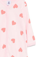 Pigiama per neonata Petit Bateau rosa con stampa cuori A0FSA 01 PETIT BATEAU 