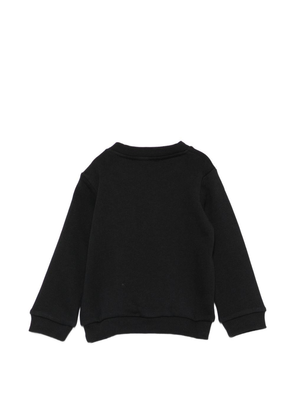 Felpa per neonati Moschino Kids nera con stampa tre Teddy Bear MTF060LCA89 60100 MOSCHINO KIDS 