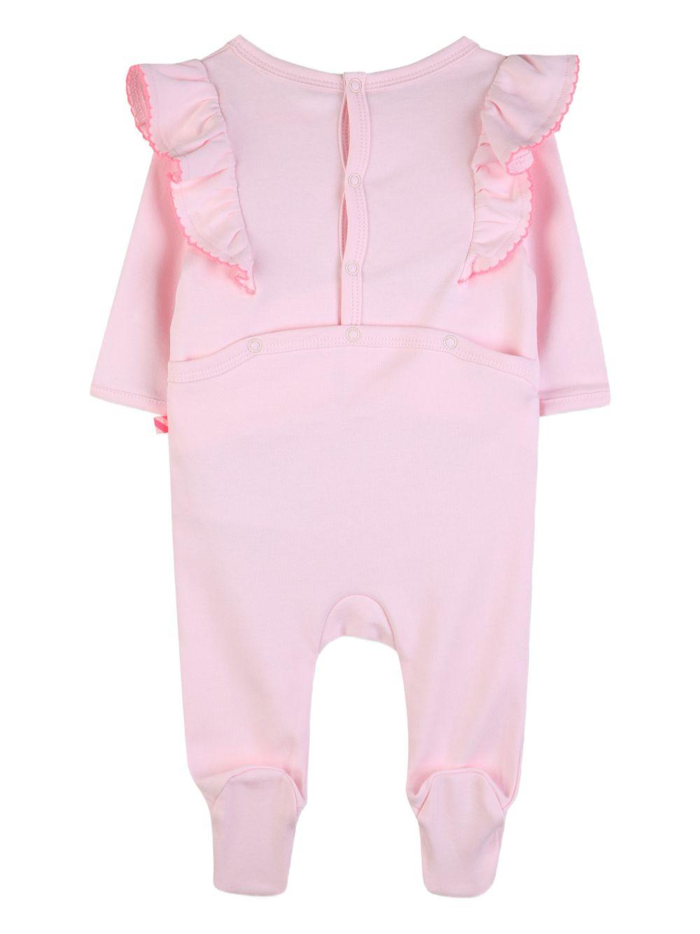 Tutina per neonata Billieblush rosa con ricamo fragola sul davanti U21811 44L BILLIEBLUSH KIDS 