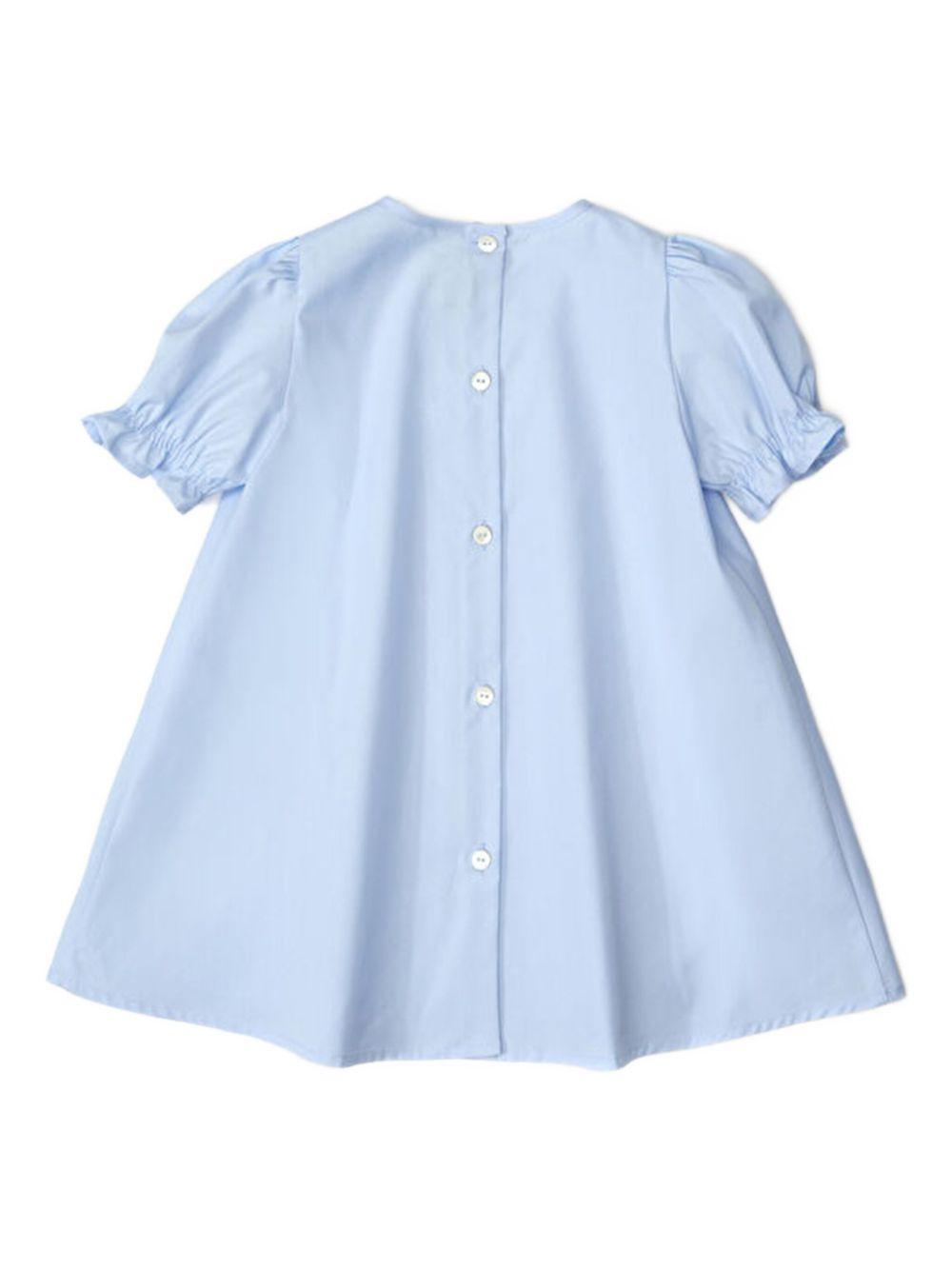 Abito per neonata Fendi Kids azzurro con logo sul davanti BFB559 A31W F1PBD FENDI KIDS 