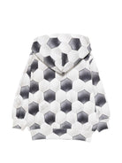 Felpa per bambino Molo kids bianca e nera con stampa grafica pallone 1W26J303 6253 MOLO KIDS 