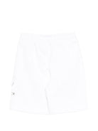 Shorts per bambino Moschino Kids bianco con dettaglio logo sulla tasca HUQ02OLCA86 10101 MOSCHINO KIDS 