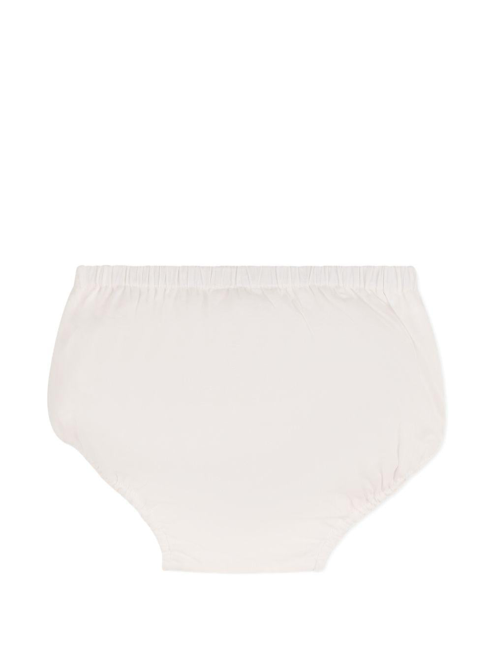 Set abito, coulotte e capellino per neonata Chloé Kids bianco con finiture in pizzo C20935 117 CHLOE' KIDS 