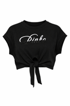 T-shirt per bambina Pinko Kids nera con dettaglio nodo KFTS042CJEO17 D852 PINKO KIDS 
