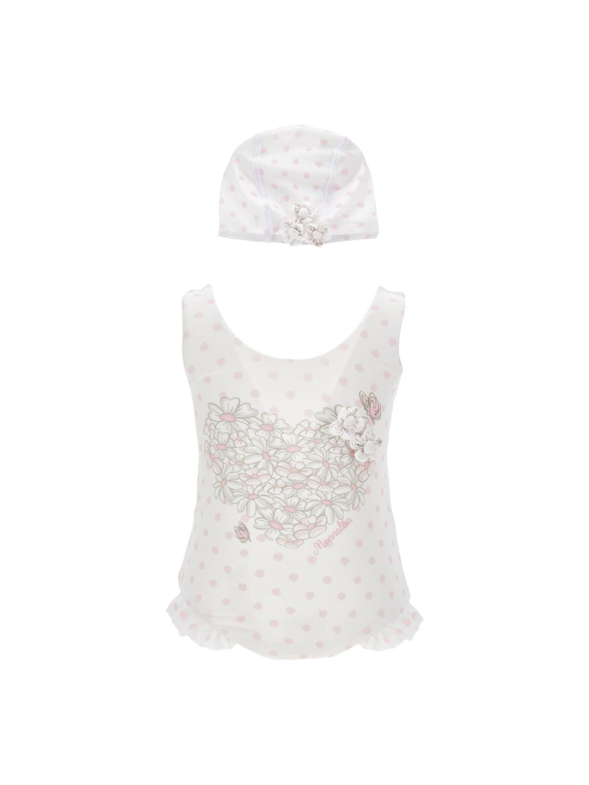 Costume da bagno per neonata Monnalisa bianco a pois 39G024 7076 0090 MONNALISA KIDS 