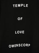 T-shirt Jumbo per bambino Rick Owens Kids nera con scritta sul davanti BG01F3274RNP14P 0911 RICK OWENS KIDS 