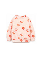 Felpa neonata Molo Kids rosa con stampa grafica cuori 4W26J201 5741 MOLO KIDS 