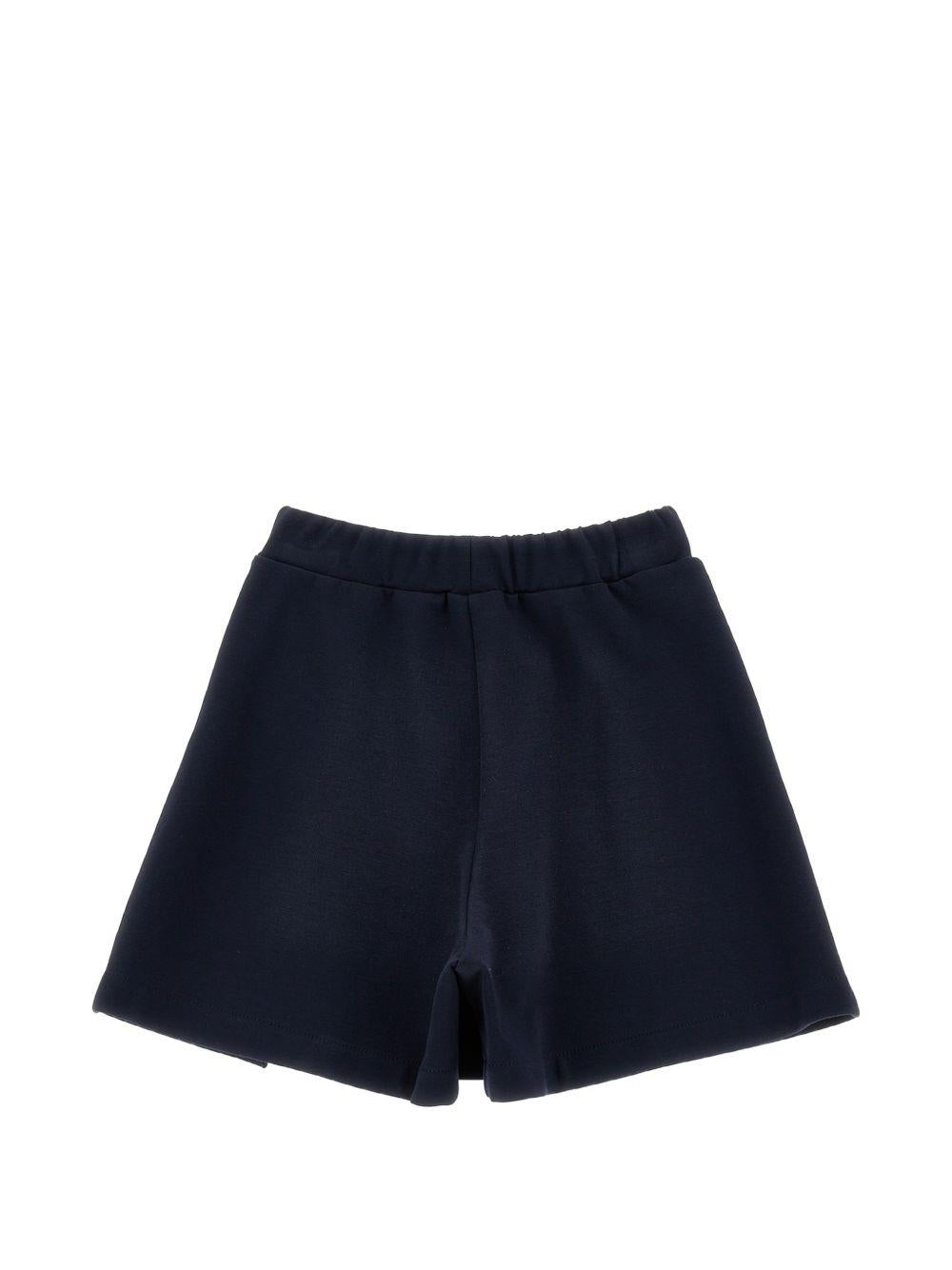 Shorts per bambina Monnalisa Kids blu con trama jersey 18HORT 8225 056S MONNALISA KIDS 