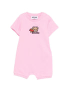 Tutina per neonata Moschino Kids rosa con ricamo Teddy Bear MWY022LFA07 51473 MOSCHINO KIDS 