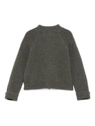 Cardigan per neonato Bonpoint grigio a coste con cerniera W05YCAK00003 245 BONPOINT 