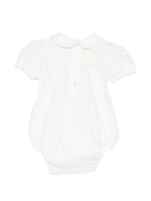 Tutina per neonata Elisabetta Franchi La Mia Bambina bianca con colletto a  Peter Pan ENBD0080JF054 0004 ElISABETTA FRANCHI KIDS 