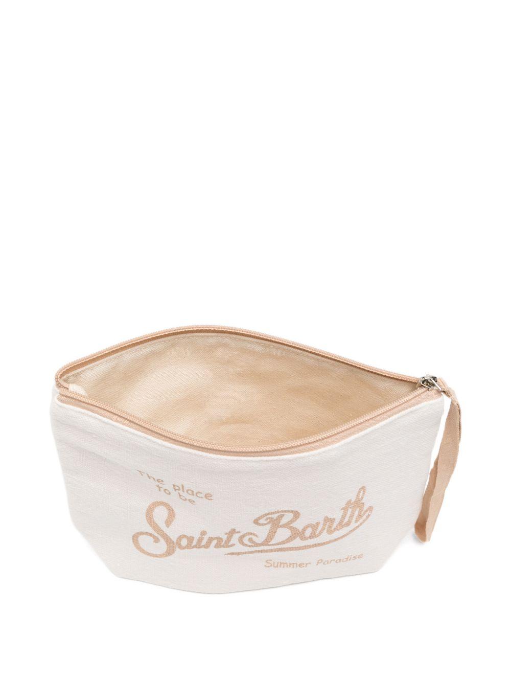 Pochette Aline MC2 Saint Barth bianca con stampa del logo ALI0004 09067L MC2 ST. BARTH KIDS 