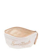 Pochette Aline MC2 Saint Barth bianca con stampa del logo ALI0004 09067L MC2 ST. BARTH KIDS 