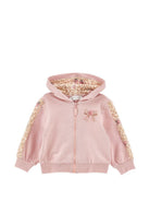 Felpa per neonata Monnalisa Kids rosa con dettagli animalier 39H801 8006 094F MONNALISA KIDS 
