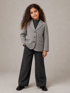 Giacca per bambina Douuod Kids grigia con revers classici DZ2A44 E0246 808OR DOUUOD KIDS 